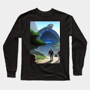 TELEPORT EMBARKATION ON PLANET TAG Long Sleeve T-Shirt